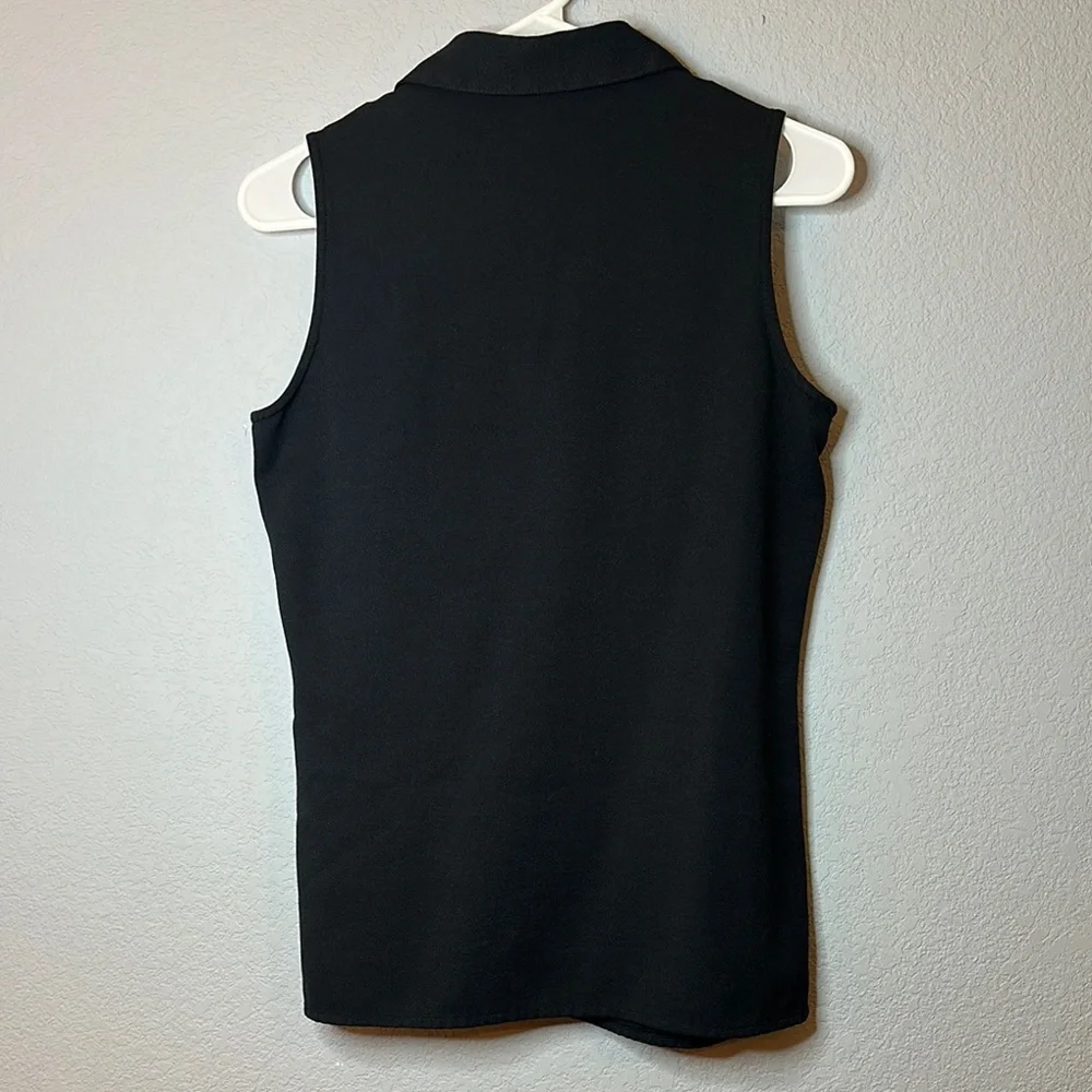 Croft & Barrow Classic Black Sleeveless Top - Picture 3 of 5